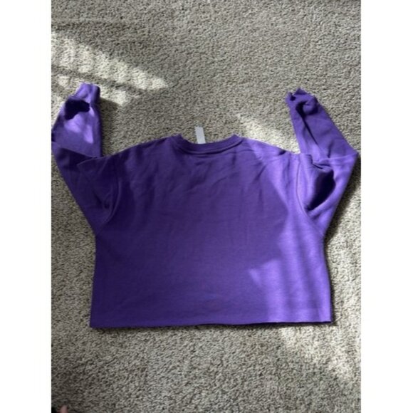 LSU Tiger Purple Pull Over Long Sleeve Cropped Sweater Womens NCAA Size Medium - Picture 9 of 10